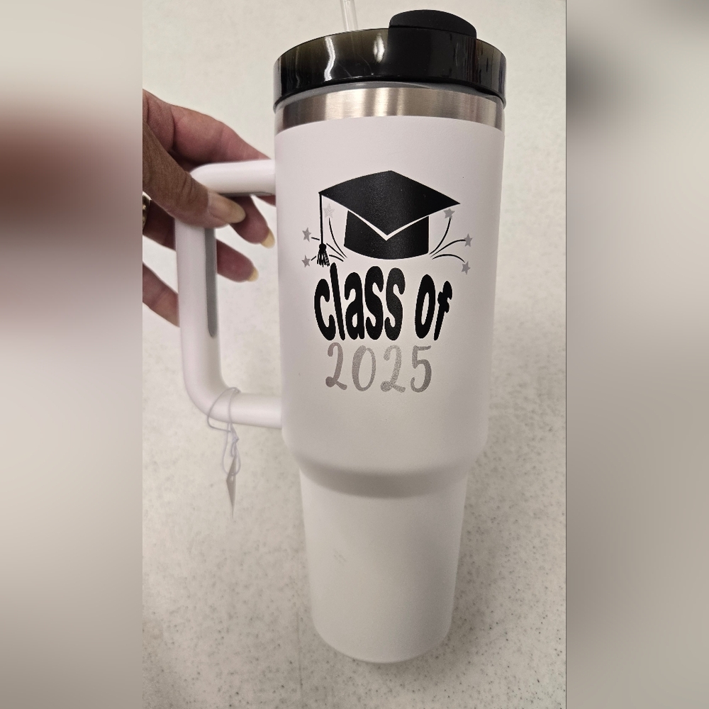 Class of 2025 White Travel Mug